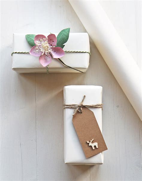 gift wrapping paper white